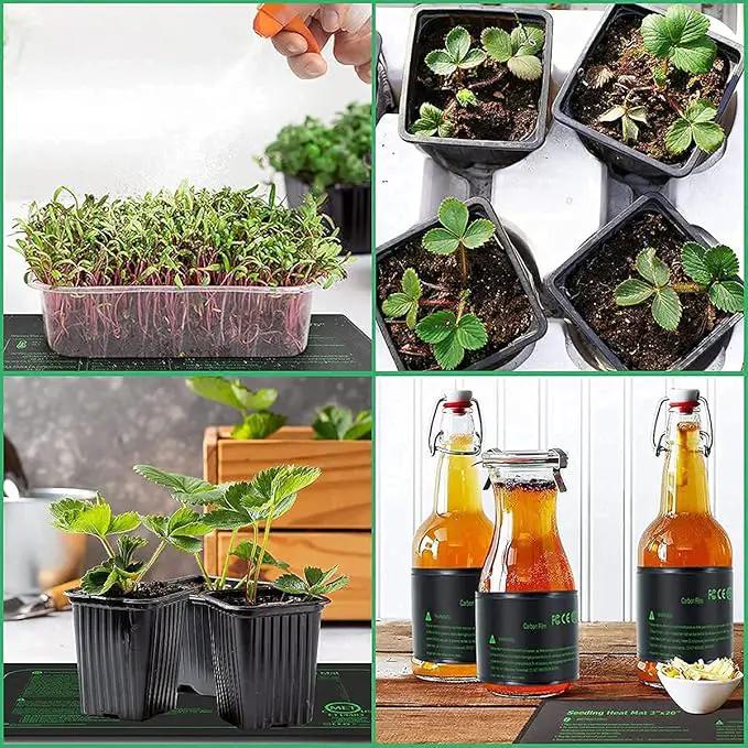 2 Pack 21W Seedling Heat Mat for Seed Starting,10" x 20.75" Waterproof Heating Pad for Indoor Plants Germination by GreenHaven Gardens