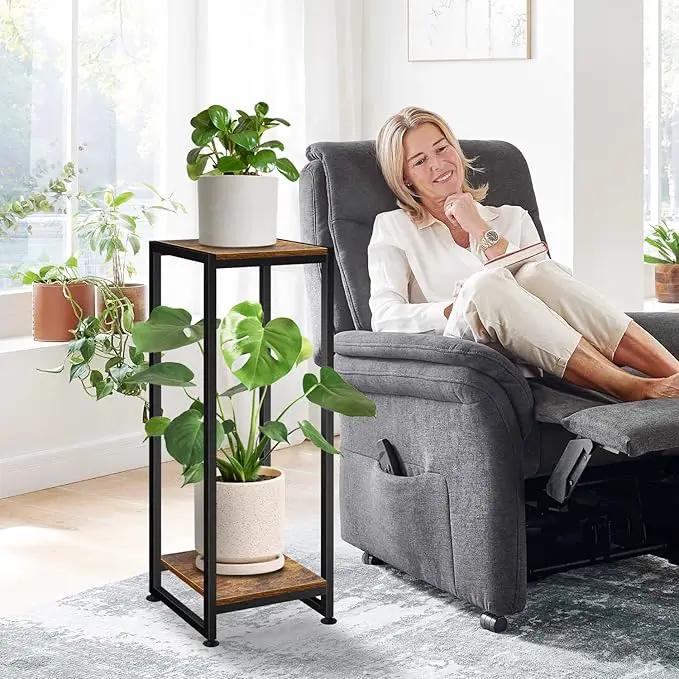 Plant Stand Indoor, 31.5'' Tall Wood Plant Stands Heavy Duty Pedestal Stand for Indoor Outdoor, Modern Corner Flower Stand for Patio, Living Room, Balcony by GreenHaven Gardens
