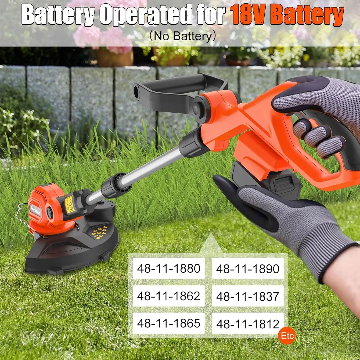 Cordless String Trimmer Compatible for Milwaukee 18V Battery,Garden Lawn Edger with 25cm Cutting Diameter,Electric String Trimmer,Weed Wacke,Weedeaters for Lawn Garden (NO Battery) by GreenHaven Gardens