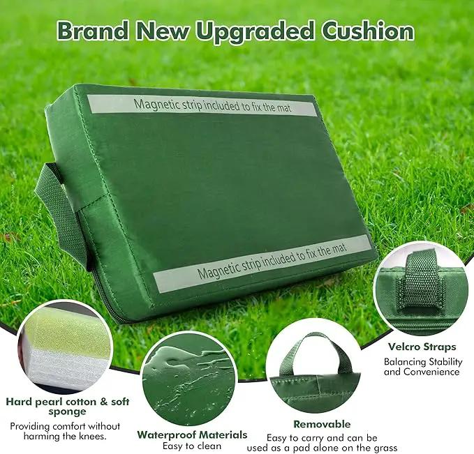 New Upgrade Foldable Garden Kneeler and Seat,Thicker Wider Softer Garden Kneeler with Straps,350lbs Heavy Duty Garden Stool with Tool Bag, Gardening Gift for Women and Men Green by GreenHaven Gardens