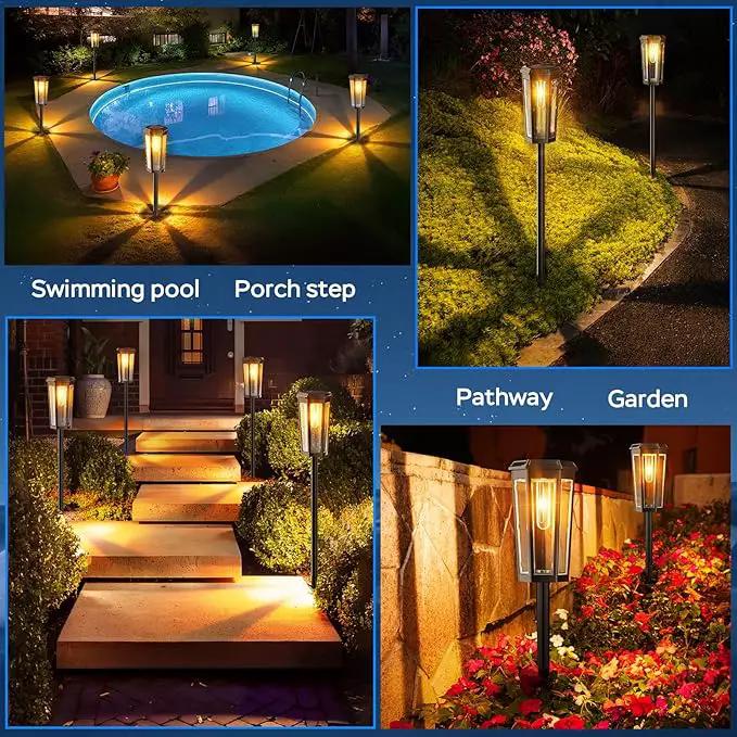 Solar Lights Outdoor 8 Pack Solar Garden Light for Patio IP65 Waterproof Bright Pathway Lights Outdoor Solars Powered Landscape Lighting for Yard Patio Walkway Driveway Pathway (Warm Light) by GreenHaven Gardens