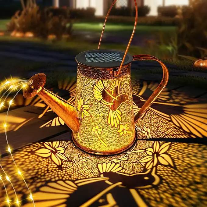 Solar Watering Can Lights,Hummingbird Mother's Day Gifts for Women Mom Grandma Birthday, Large Hanging Solar Lantern Waterproof Outdoor Garden Decorations for Yard Porch Landscape Patio Pathway by GreenHaven Gardens