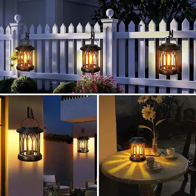 Hanging Solar Lanterns Outdoor Waterproof, 4 Pack Outdoor Solar Lantern, Hanging Solar Lights for Outside, Outdoor Solar Lanterns Table Yard Porch Balcony Desk Patio Decor, Solar Powered Lantern by GreenHaven Gardens