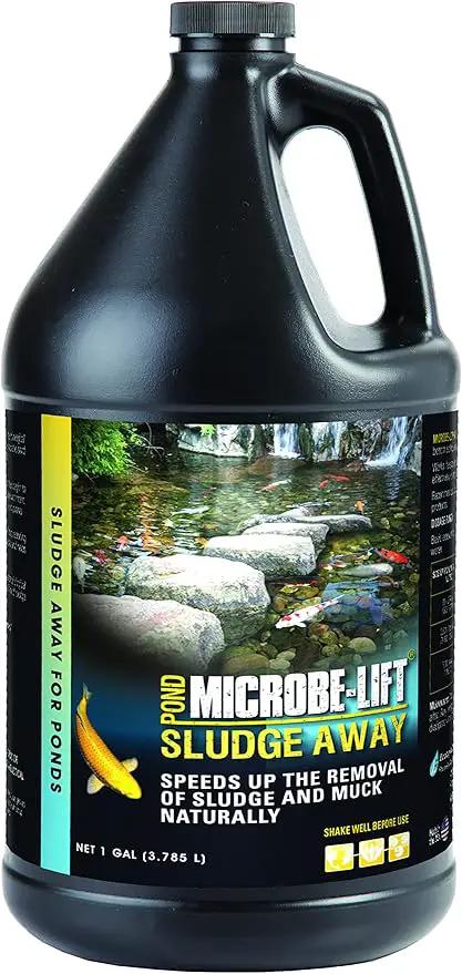 MICROBE-LIFT MLXSAG4 Sludge-Away Pond and Outdoor Water Garden Sludge and Muck Remover, Safe for Live Koi Fish, Plant Life, and Decor, 1 Gallon by GreenHaven Gardens