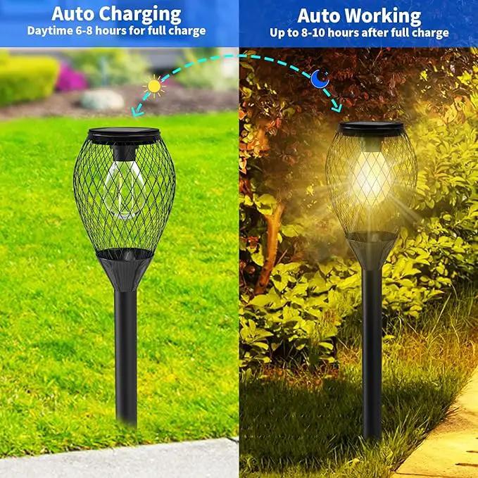 4 Pack Solar Lights Outdoor Waterproof, Solar Pathway Lights, Auto On/Off LED Landscape Decorative for Garden,Lawn,Yard, Walkway, Driveway. by GreenHaven Gardens