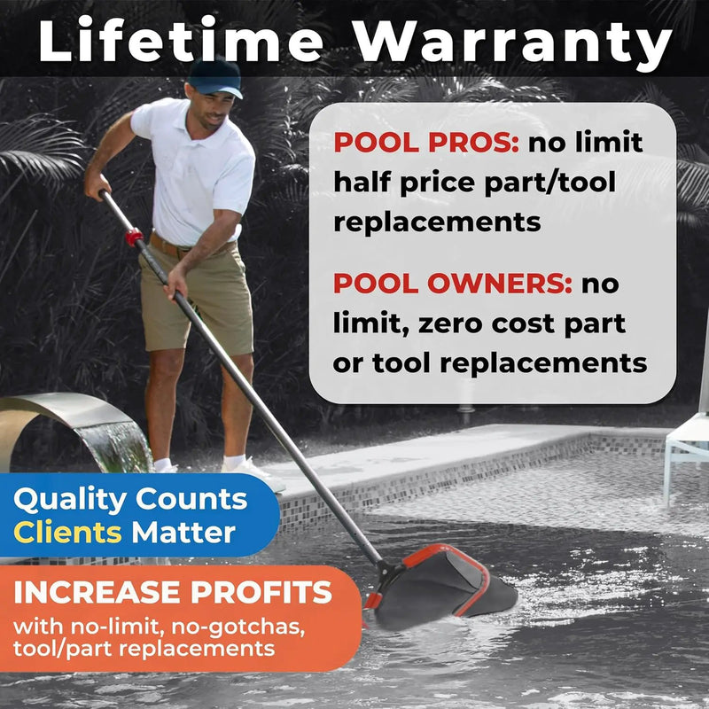 ProTuff Silt & Leaf Rake Bundle - Unlimited Free Replacements - 2-Items: 19 Inch Medium & 17 inch Fine Mesh Pool Cleaner for Sand, Silt, Pollen, Leaves & Twigs - Nearly 20 & 18 inch by GreenHaven Gardens