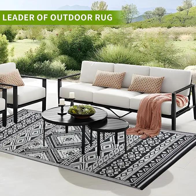Outdoor Rug 6x9 ft Waterproof, Reversible Outdoor Plastic Straw Rug for Patios Clearance, Outdoor Area Rug Carpet RV Mat for Camping Backyard Deck Porch by GreenHaven Gardens