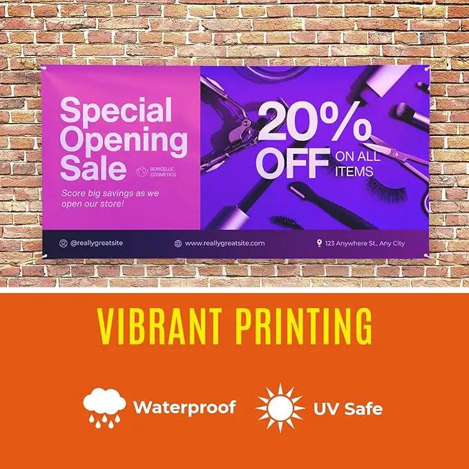 Personalized Passion Vinyl Banner 3' x 5' - Customized Banner for Business, Graduation, Birthday Parties - Indoor/Outdoor Use - Full Color 13oz Vinyl Custom Signs with HD Printed Text, Photos by GreenHaven Gardens