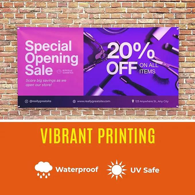 Personalized Passion Vinyl Banner 2' x 2' - Customized Banner for Business, Graduation, Birthday Parties - Indoor/Outdoor Use - Full Color 13oz Vinyl Custom Signs with HD Printed Text, Photos by GreenHaven Gardens