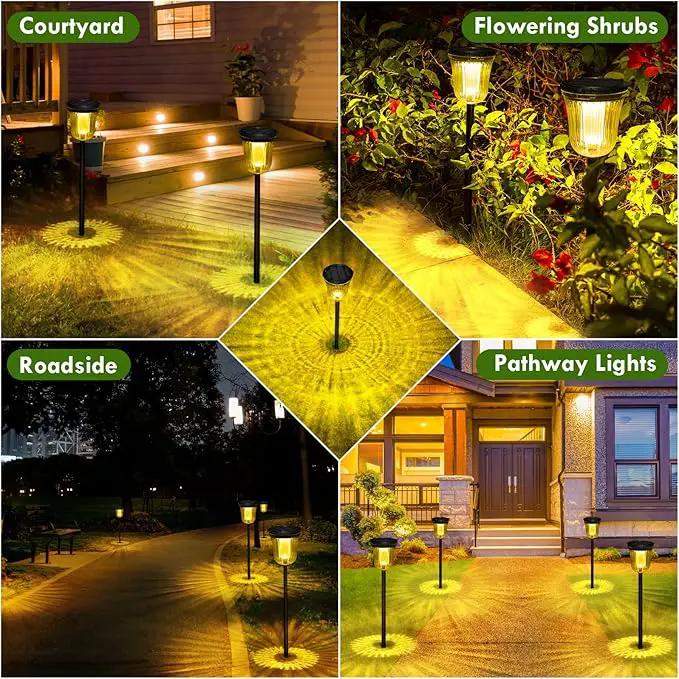 Solar Pathway Lights Super Bright 200 lumens with 2-in-1 Warm White and Daylight Modes, Solar Lights Outdoor Waterproof for Yard, Path, Sidewalk, Driveway or Walk Way Light(2 Pack) by GreenHaven Gardens