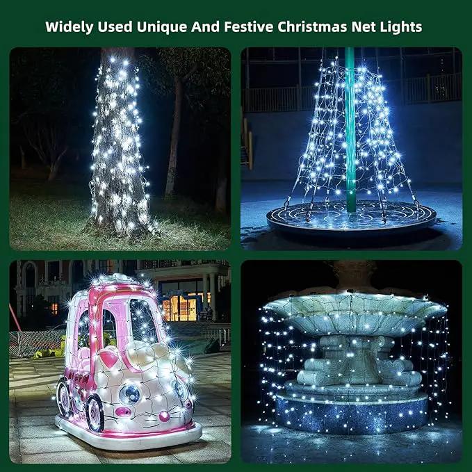 Led Net Lights Christmas Lights Outdoor White Christmas Net Lighting with 121Led Mini Globe Lights 5ftx5ft, Outdoor Indoor Fairy Mesh Net Lights for Christmas Trees, Bushes, Shrubs Decorations by GreenHaven Gardens