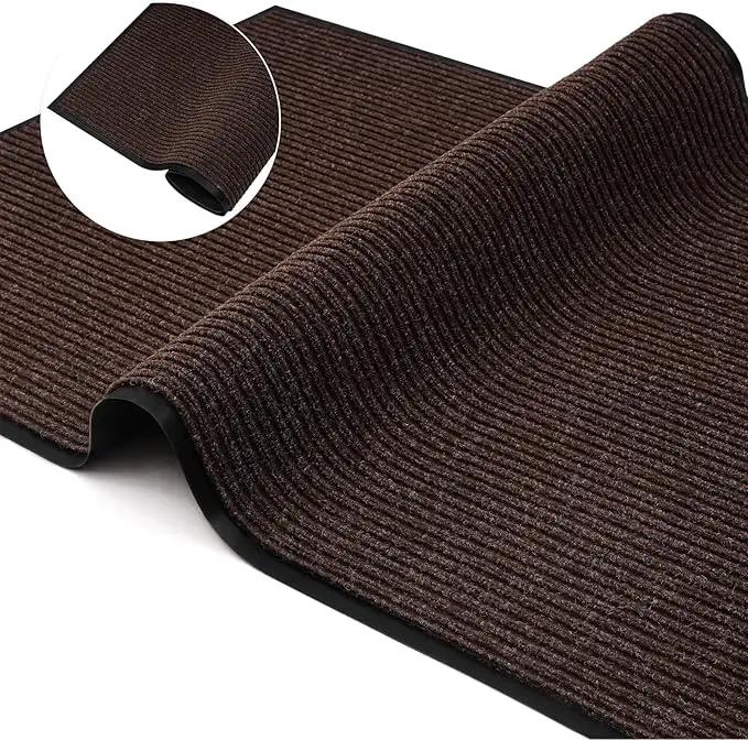 Profile Rubber Door Mat, 35x23inch, Heavy Duty, Entrance Doormat, Indoor and Outdoor, Waterproof, Easy Clean Shoe Scraper, Home Rug Welcome Mats for Entryway, Patio, Porch, Brown by GreenHaven Gardens