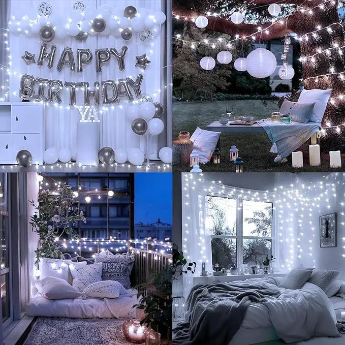 Heceltt 360 LED 118 FT String Lights Outdoor, 8 Modes Cool White Christmas Lights Plug in, IP44 Waterproof Led String Lights with Timer and Memory for Tree Yard Party Garden Decorations by GreenHaven Gardens
