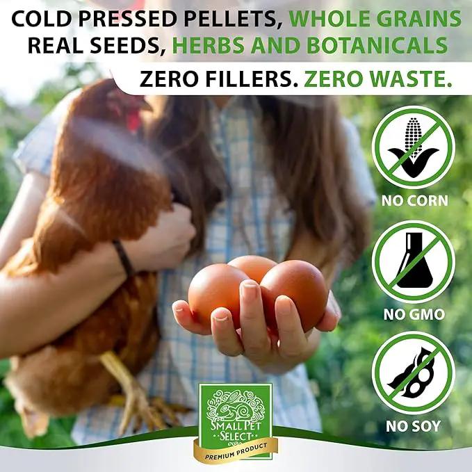 Small Pet Select Chicken Layer Feed Pellets, Food for Chickens and Laying Hens, Poultry and Waterfowl, High Protein and Omega 3, Corn and Soy Free, Non-GMO, 20 lb by GreenHaven Gardens