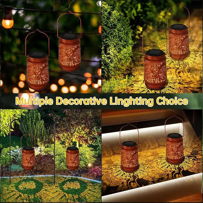 Solar Lanterns Outdoor Waterproof - Metal Hanging Solar Lights for Patio Yard Garden Decor, Christmas Birthday Gifts for Women Mom Men (1 Pack, Mushroom Shape) by GreenHaven Gardens