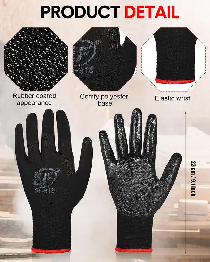 Nuogo 24 Pairs Gardening Gloves for Men Women Rubber Coated Landscaping Work Gloves Safety Work Construction by GreenHaven Gardens