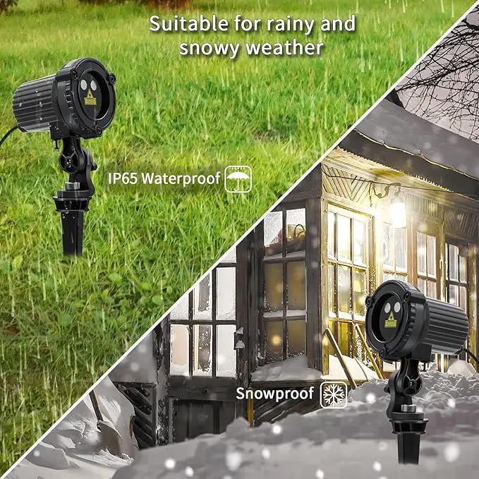 Christmas Laser Lights Outdoor,Red and Green Moving Outdoor Laser Light, Waterproof Garden House Decoration Laser Christmas Lights by GreenHaven Gardens