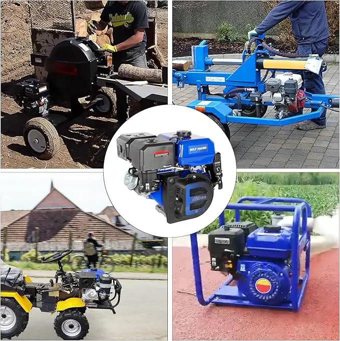 BILT HARD 420cc 15HP Gas Engine with Electric Start, Horizontal Shaft 4 Stroke OHV Gas Motor, Gas Powered Multi-Use Engine by GreenHaven Gardens