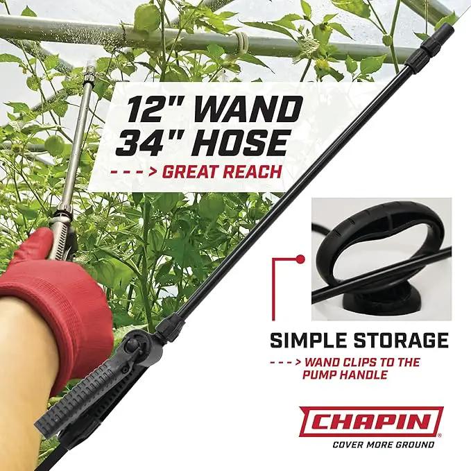 Chapin 20003 Made in USA 3 -Gallon Lawn and Garden Pump Pressured Sprayer, for Spraying Plants, Garden Watering, Lawns, Weeds and Pests, Translucent White by GreenHaven Gardens