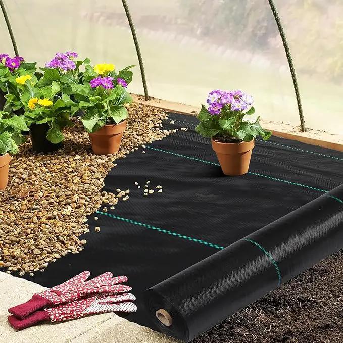 3ftx300ft Heavy Duty Weed Barrier Landscape Fabric – Durable Woven Driveway Garden Cloth for Weed Control, Ground Cover, Landscaping – Long-Lasting Geotextile Fabric – 3.2oz by GreenHaven Gardens