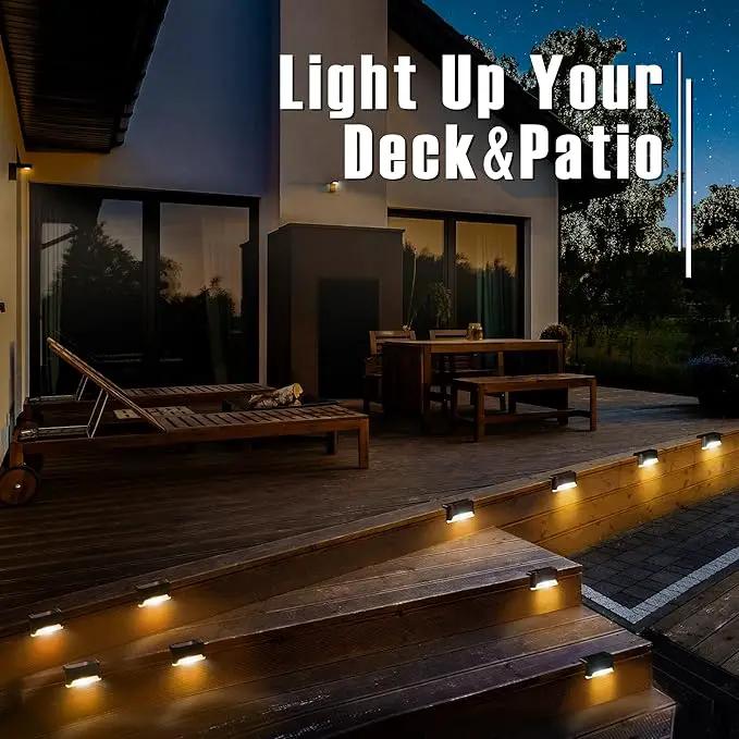 GIGALUMI Led Solar Deck Lights, 20 Pack Waterproof for Outdoor Stairs, Step, Fence, Railing, Yard and Patio (Warm White) by GreenHaven Gardens