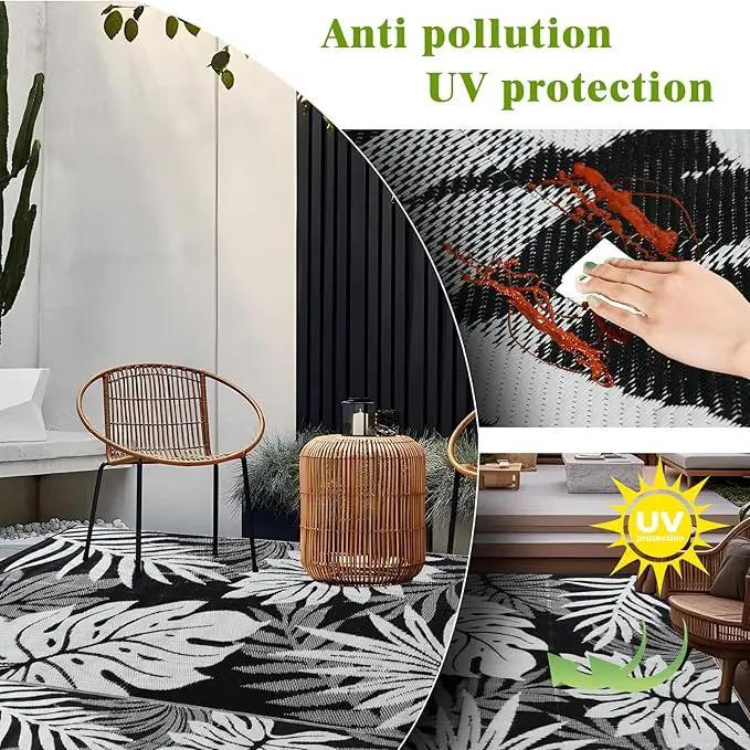 Outdoor Rug 6x9 ft Waterproof, Reversible Outdoor Plastic Straw Rug for Patios Clearance, Outdoor Area Rug Carpet RV Mat for Camping Backyard Deck Porch by GreenHaven Gardens