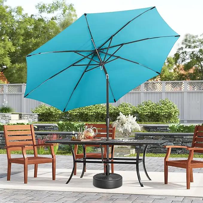 10ft Outdoor Patio Umbrella - Table Umbrella Waterprool UV Protection, Sombrillas de Patio with Push Button Tilt&Crank, Sun Umbrella for Pool, Porch, Garden, Deck, Backyard(Sky Blue) by GreenHaven Gardens