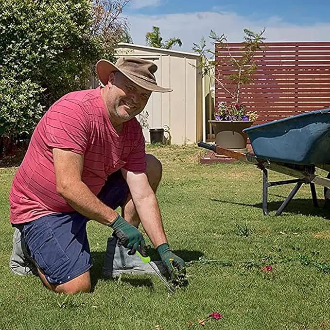 Maxmoral 12.99 Inch Garden Hand Weeding Tool with Ergonomic Handle Stainless Steel Farm Transplant Gardening Plant Loosening Root Starter by GreenHaven Gardens