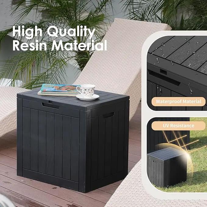 DRATO Deck Boxes, 31 Gallon Outdoor Storage Box for Patio Cushion, Sports Equipment, Garden Tools, Waterproof and UV Resistant, Lockable (Black) by GreenHaven Gardens