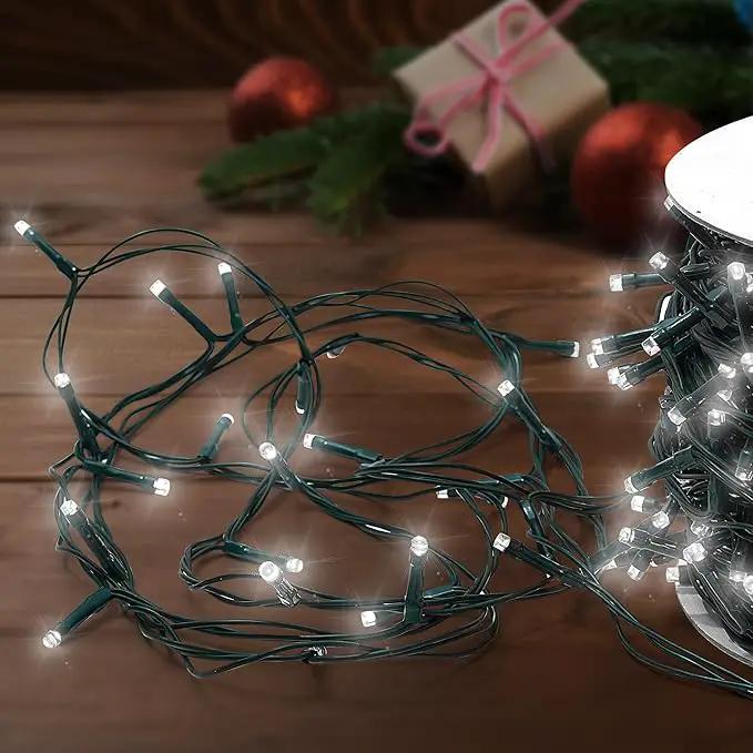 Christmas Light 1000 LEDs 336ft Green Cable Wire Fairy String Tree Twinkle Lights Plug in 12 Modes for Christmas Party, Outdoor, Garden, Wedding, Home Decoration (White) by GreenHaven Gardens