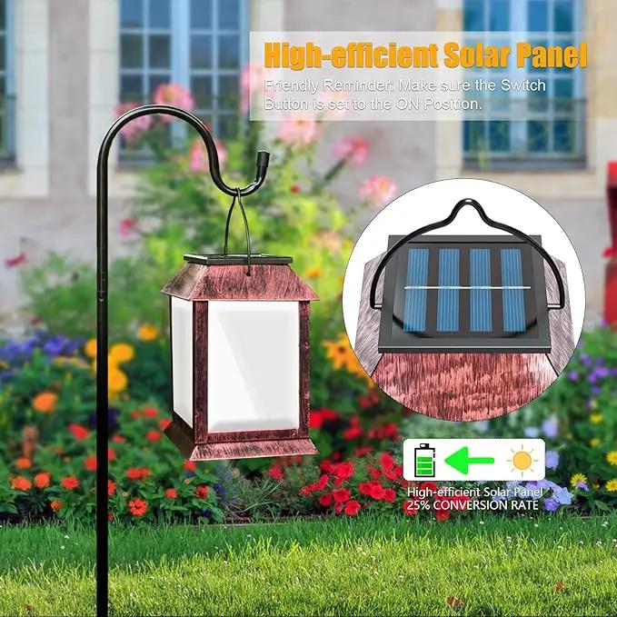 Solar Lanterns Outdoor Waterproof, Upgraded Flashing Mode Solar Lantern Outdoor Lights, 3D Starry Hanging Outdoor Lanterns Lights Stake Lights for Yard Garden Decor（1PCS） by GreenHaven Gardens