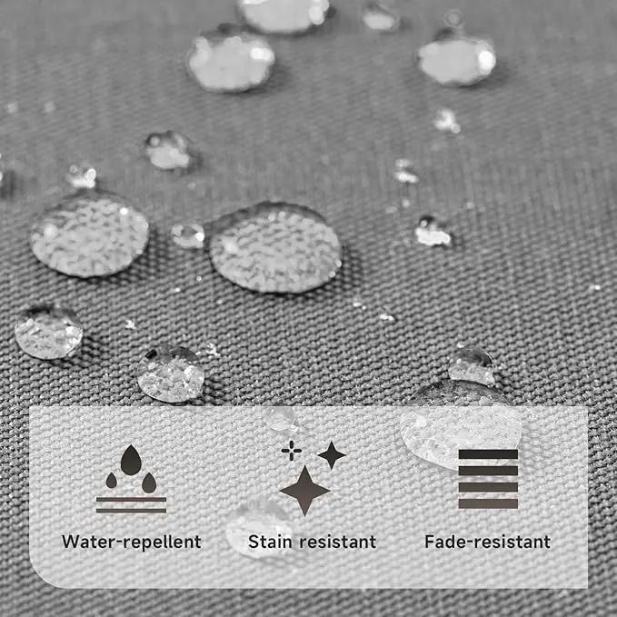 PNP FKJP 2 Pack Outdoor Chair Cushion 20" X 20" X 4", Waterproof Outdoor Seat Cushions with Non-Skid Ties,Grey (Cushion + Cover) by GreenHaven Gardens
