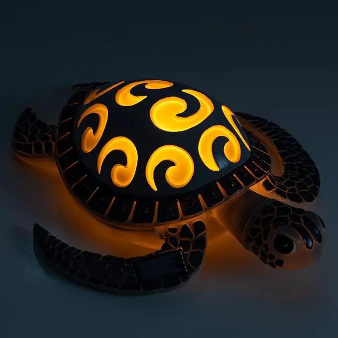 VP Home Tribal Sea Turtle Solar Powered Outdoor Decor Garden Light with LED Glowing Shell Great Addition for Your Garden, Decorations for Outside Patio Lawn Yard by GreenHaven Gardens