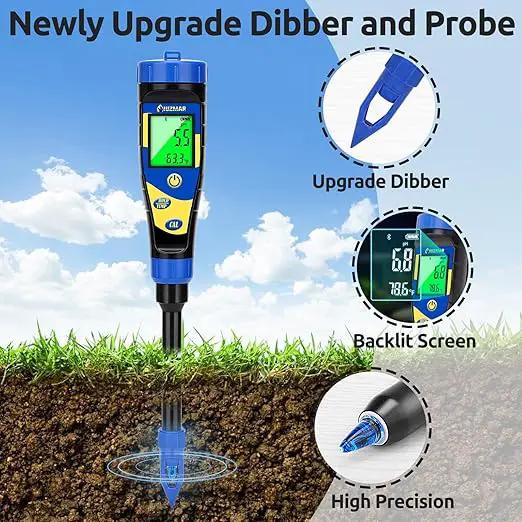 Smart Soil pH Meter for Garden Lawn Digital Soil pH Test Kit for Indoor Plants Soil pH Tester for Grass, Greenhouse, Outdoor, Farming, Yard Plants Measuring Soil pH for House Plant by GreenHaven Gardens