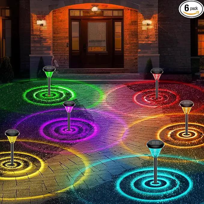 6 Pack, Landscape Lighting for Yard and Walkway, Garden Decor for Outside Patio Porch, Warm White, Black, GD006 by GreenHaven Gardens