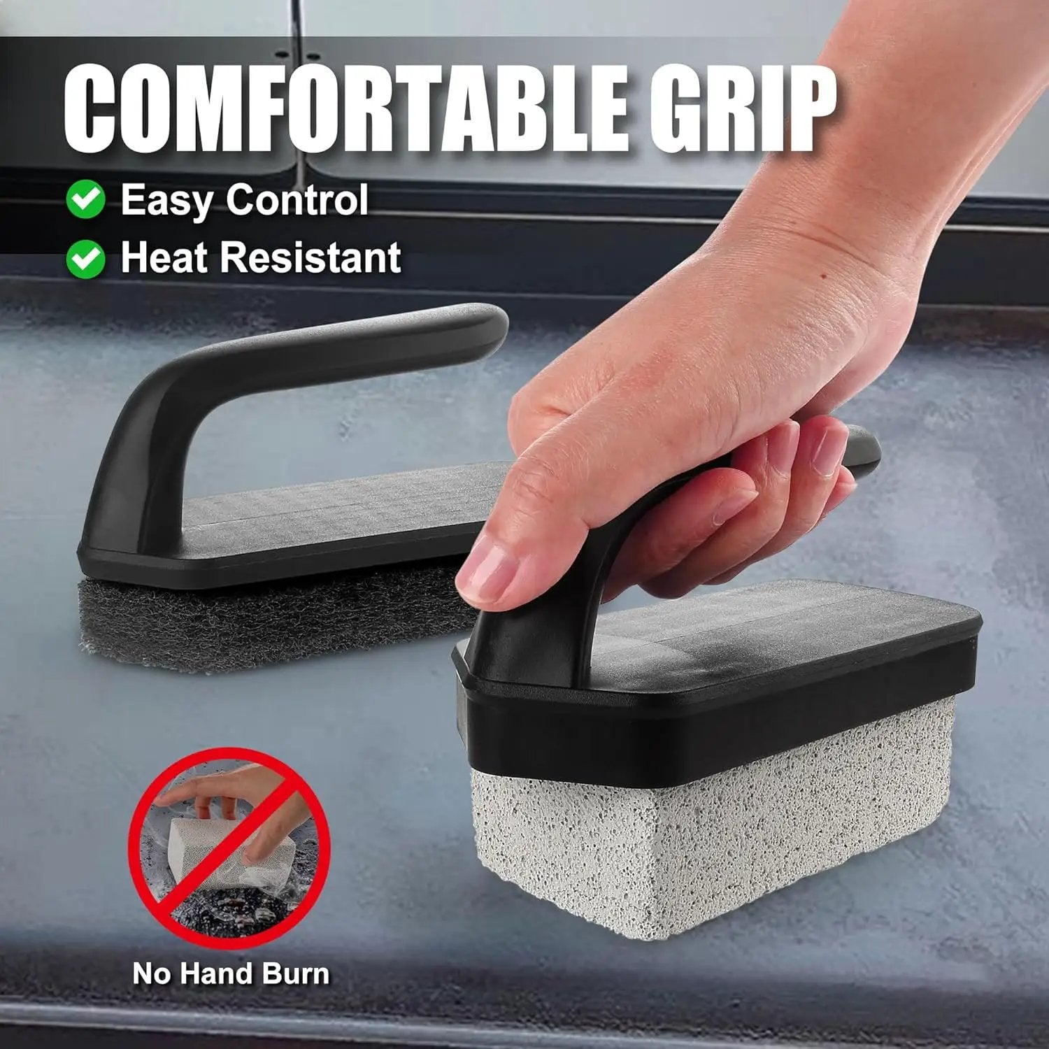 GRILLART Griddle Cleaning Kit for Blackstone, Flat Top Grill Cleaning Stone 2 PCS by GreenHaven Gardens