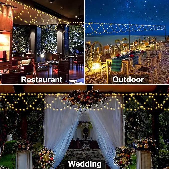 DDMY Christmas Lights Outdoor 34Ft 380 LED Christmas Half-Round String Lights Extendable Plug in 8 Modes Christmas Decoration for Holiday Party Bedroom Garden Patio Outdoor Indoor by GreenHaven Gardens