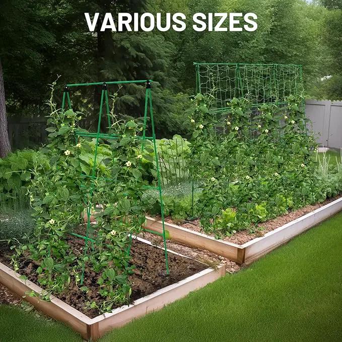 Large A-Frame Garden Trellis for Tomatoes, Cucumbers & Heavy Climbing Plants - Rust-Resistant, Heavy-Duty Steel, Perfect for Outdoor Gardens & Vertical Gardening(47" W x 63" H) by GreenHaven Gardens