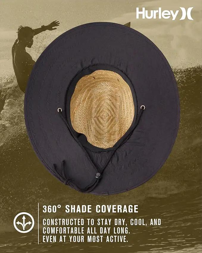 Hurley Men's Straw Hat - Bayside Lifeguard Straw Sun Hat
