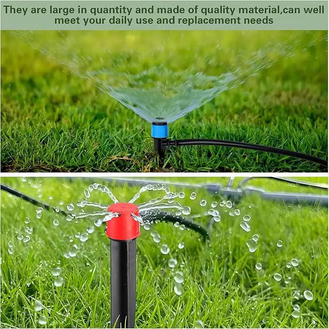 120 Pcs Drip Irrigation Emitters for 1/4'' Drip Irrigation Tubing 60 Irrigation Emitters Sprayer 60 Adjustable 360 Degree Water Flow Drippers for Patio Lawn Garden Watering by GreenHaven Gardens