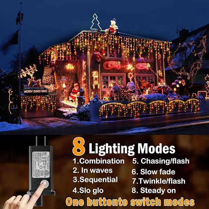Hezbjiti Christmas Lights Decorations Outdoor, 1600LED 164FT Curtain Fairy Lights 8 Modes 320 Drops Fairy String Curtain Lights for Christmas Decor Eaves Window Party Yard Garden by GreenHaven Gardens