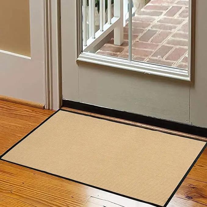 fani Heavy Duty Large Outdoor Indoor Entrance Black Doormat Waterproof Low Profile Entrance Rug Front Door Mat Patio Anti-Skid Rubber Back, 48x72 inch (Beige) by GreenHaven Gardens
