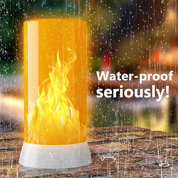 2PCS LED Flame Light, USB Rechargeable Flame Lamp with Remote & Timer, Waterproof Dimmable Flameless Candles Light for Home Party Garden Camping Halloween Christmas Decoration by GreenHaven Gardens