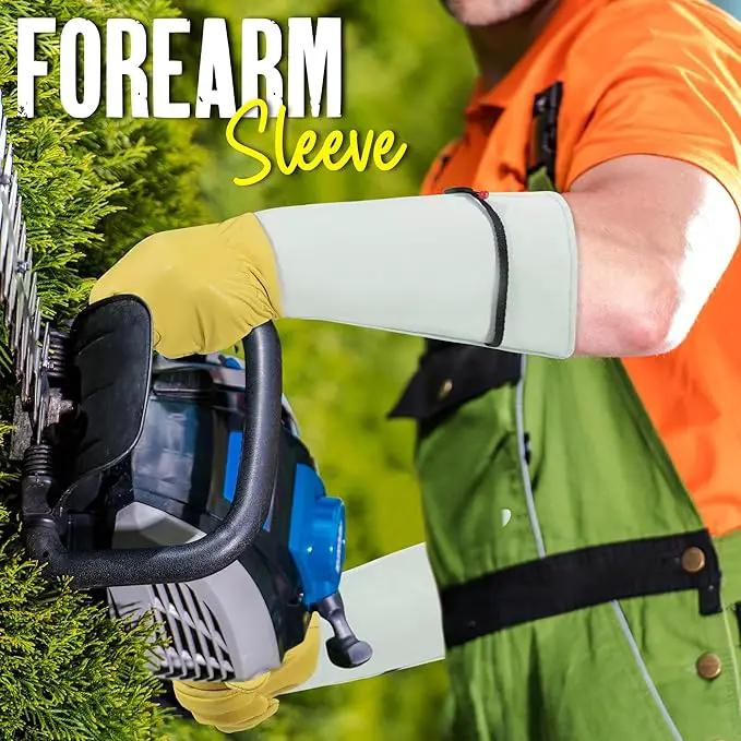 HANDLANDY Rose Gloves for Men & Women, Long Leather Gardening Gloves Thorn Proof, Best Garden Gifts & Tools for Gardener (Yellow-beige, Medium (Pack of 1)) by GreenHaven Gardens