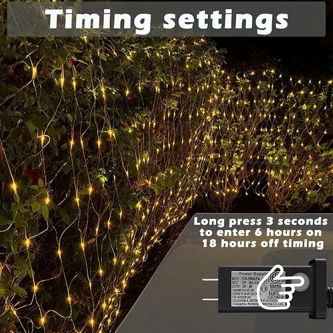 Eueasy Outdoor 360 LED Gazebo Net Lights, 10×10 FT Connectable Fairy Lights with 8 Modes, for Bushes, Garden, Backyard, Holiday, Christmas by GreenHaven Gardens