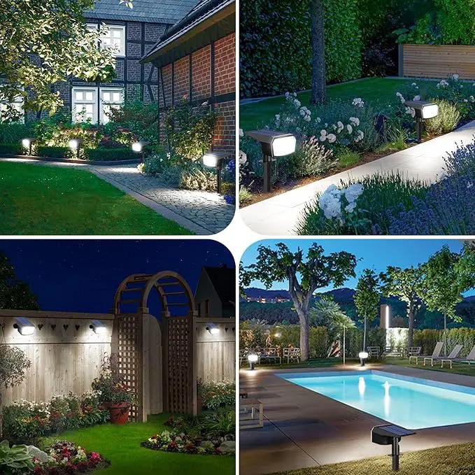 8-Pack Solar Spot Lights Outdoor, 59 LED Solar Lights Outdoor Waterproof, Outdoor Solar Lights for Yard with 3 Lighting Modes, Landscape Spotlights for Garden Pathway Driveway Walkway by GreenHaven Gardens