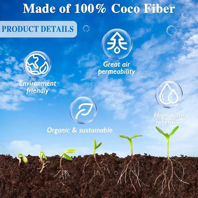 ZeeDix Organic Coco Coir Pellets Potting Soil, 200pcs 30mm Compressed Coconut Fiber Seed Starter Soil Pellets, Coco Peat Soil Discs for Indoor Outdoor Plants, Herbs, Houseplants, Flowers, Vegetables by GreenHaven Gardens
