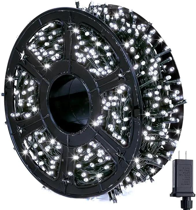 JMEXSUSS 800 LED White Christmas Lights Outdoor, 272ft 8 Modes Christmas Tree Lights Green Wire, Waterproof Led Christmas String Lights for Outside Indoor Xmas Party Tree Decor by GreenHaven Gardens