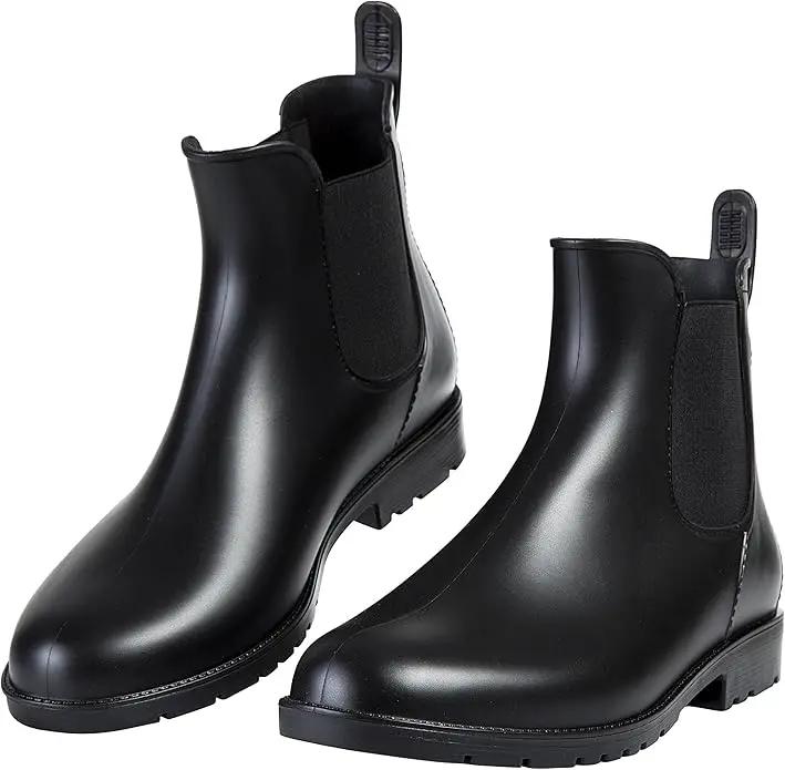 Asgard Women's Ankle Rain Boots Waterproof Chelsea Boots by GreenHaven Gardens
