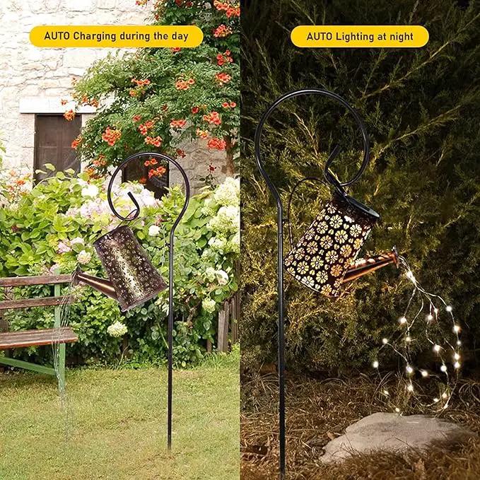 Solar Watering Can Lights Garden Decor, Retro Metal Hanging Solar Lantern with String Lights Outdoor Waterproof,, Outdoor Decorations for Porch Lawn Driveway Backyard Pathway（2 Pack） by GreenHaven Gardens